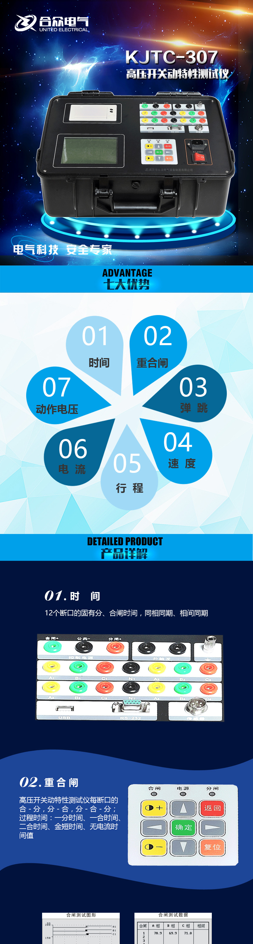 高壓開(kāi)關(guān)動(dòng)特性測(cè)試儀